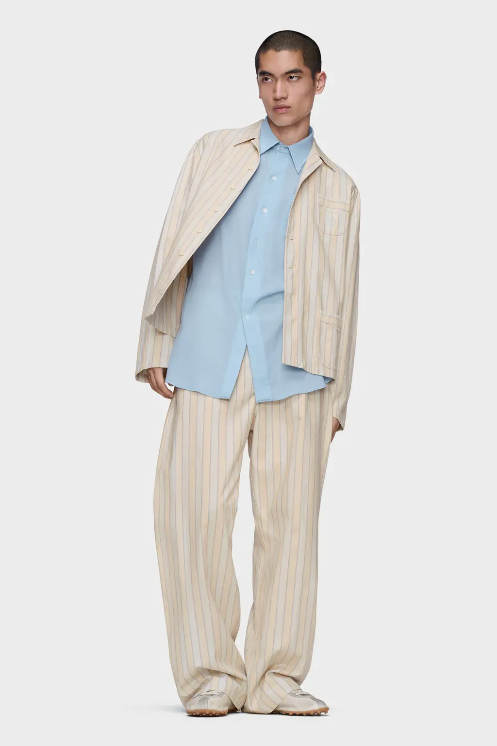 Virgin Wool Long-Sleeved Shirt