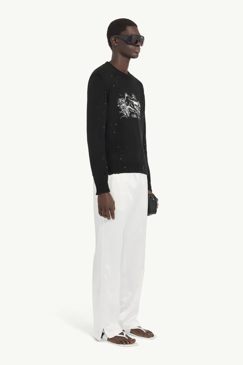 White Rabbit Print Jumper