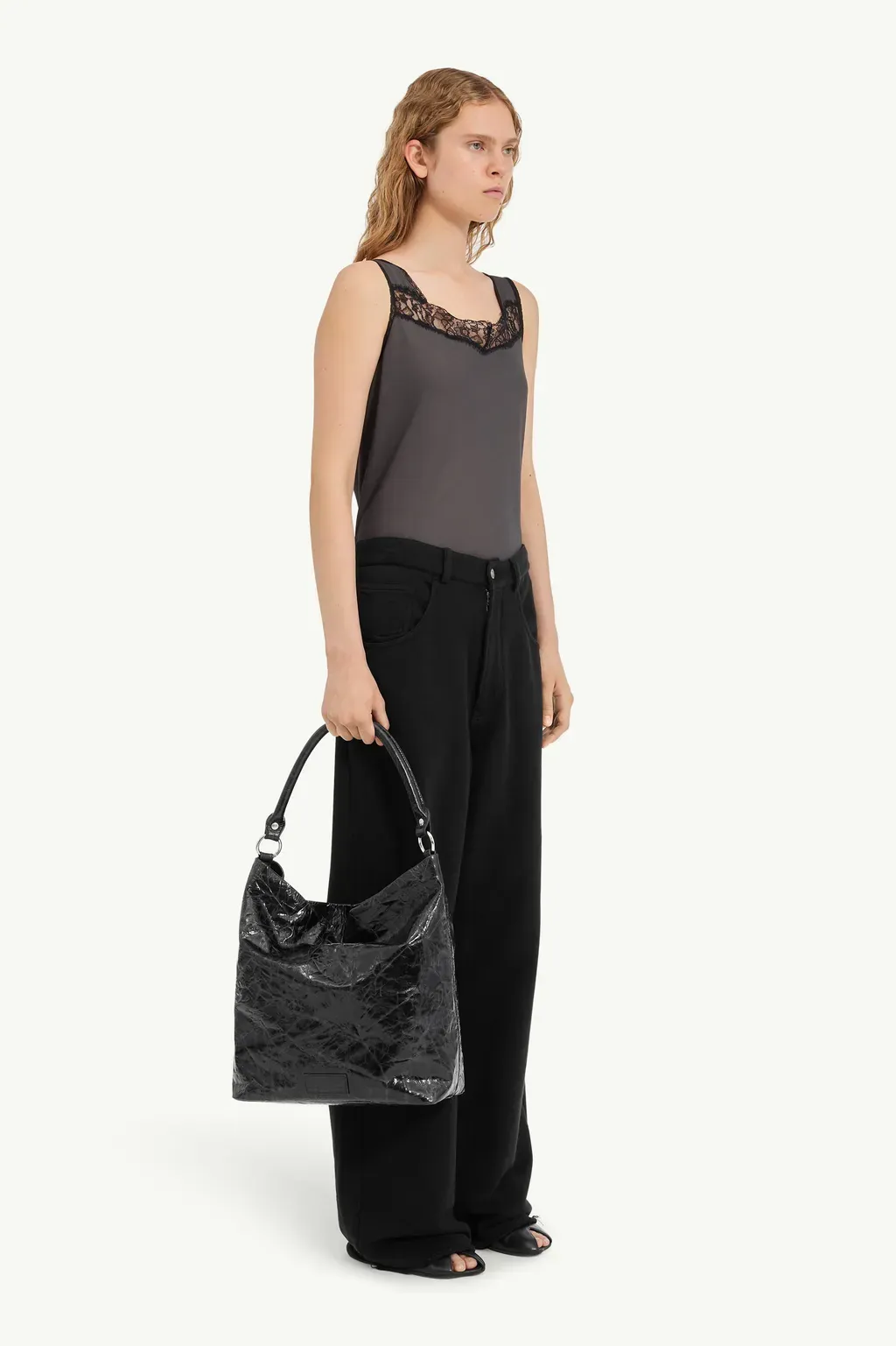 Wide-Leg Cotton Trousers