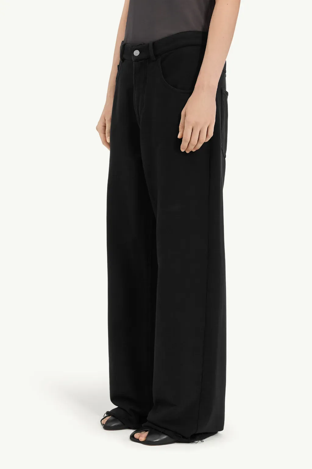 Wide-Leg Cotton Trousers