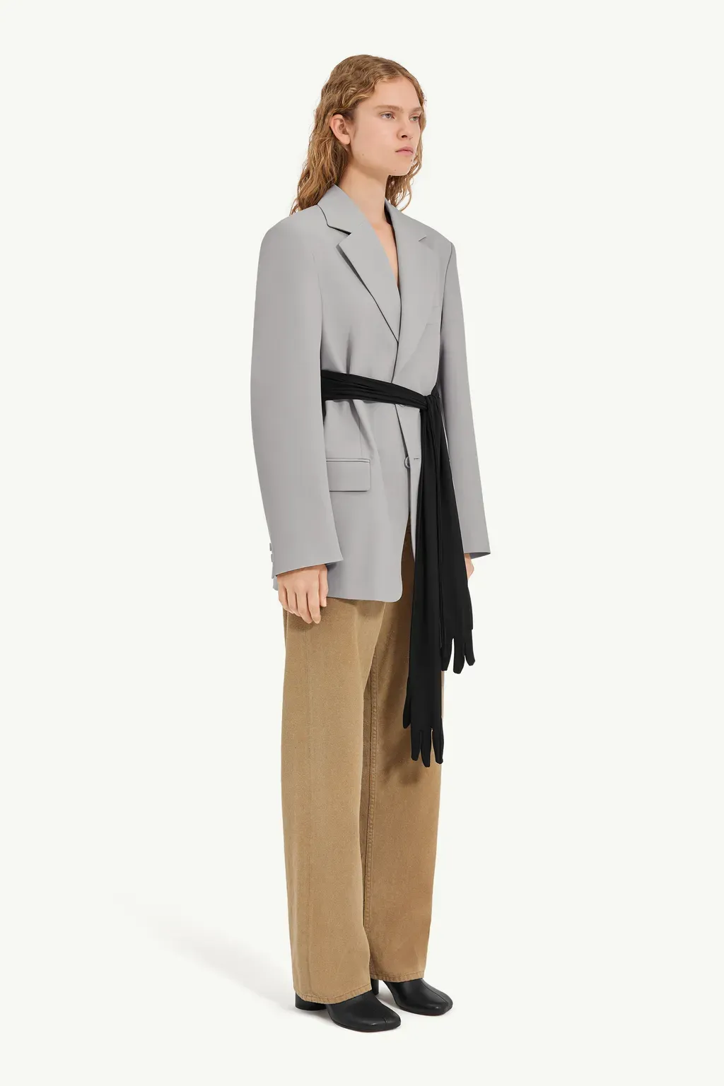Wool-Blend Blazer With Gloves