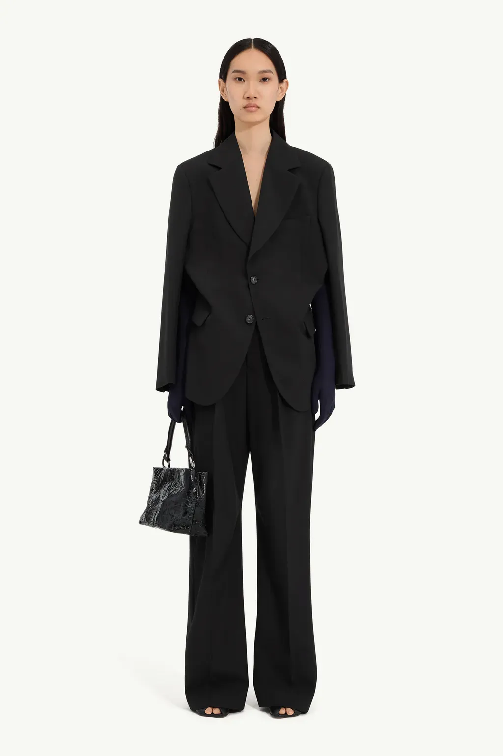 Wool-Blend Blazer With Gloves