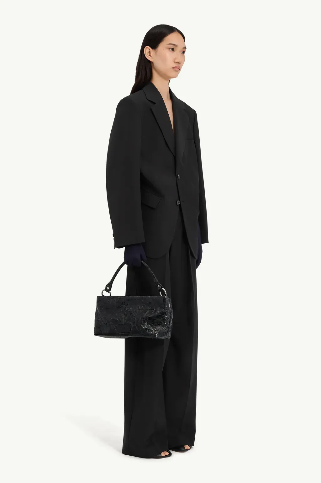 Wool-Blend Blazer With Gloves