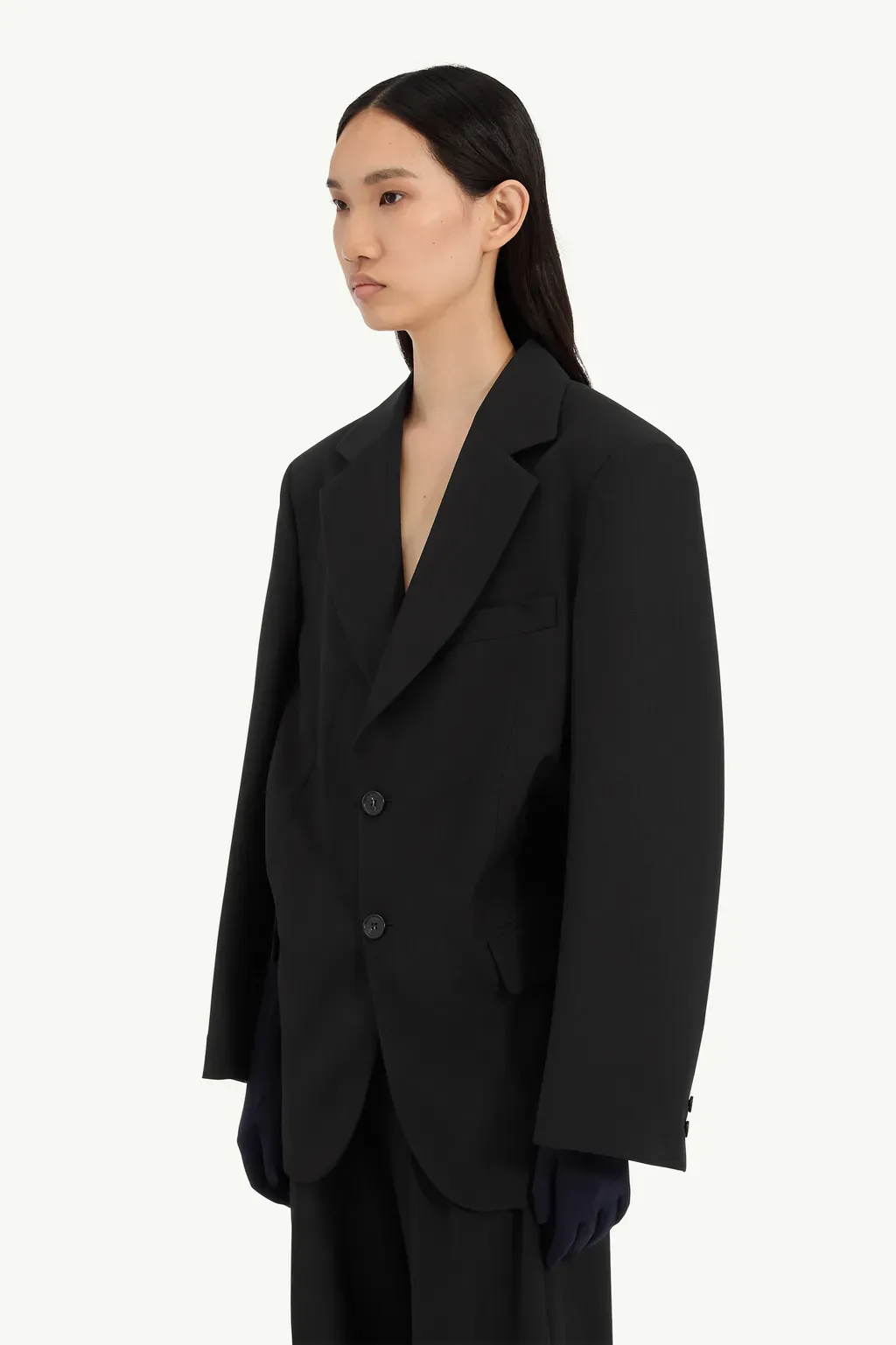 Wool-Blend Blazer With Gloves