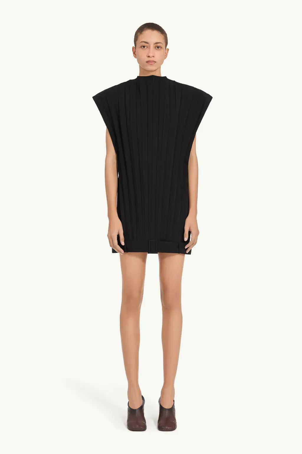 Wool Blend Mini Dress