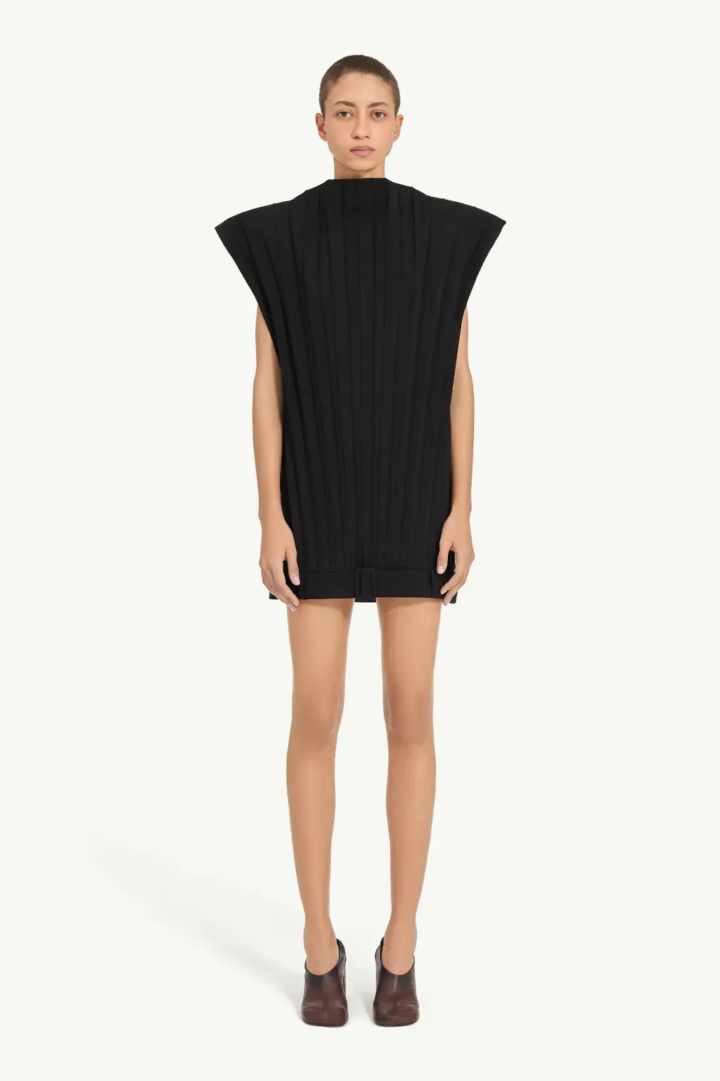 Wool Blend Mini Dress