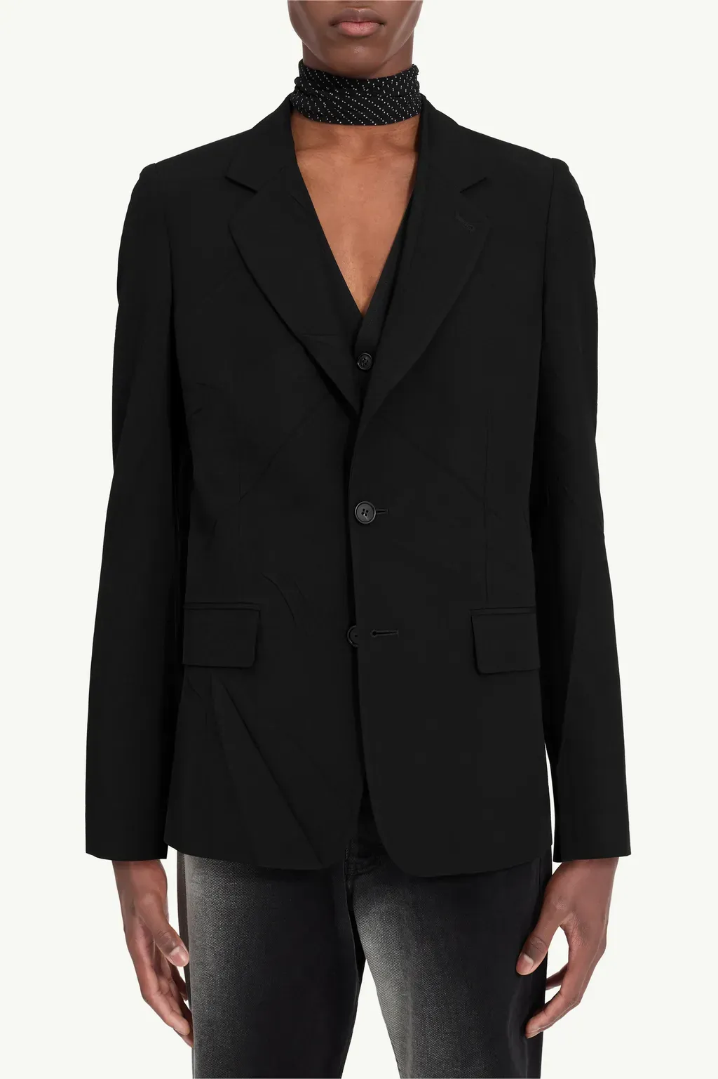Wool Blend Suit Jacket