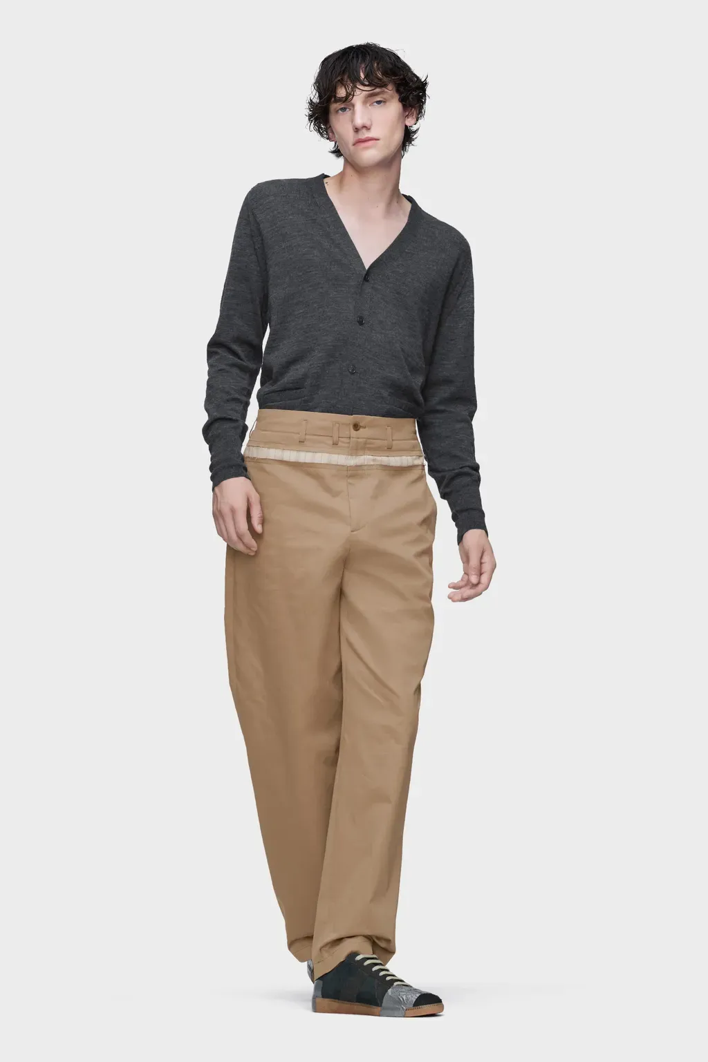 Wool-Blend V-Neck Cardigan