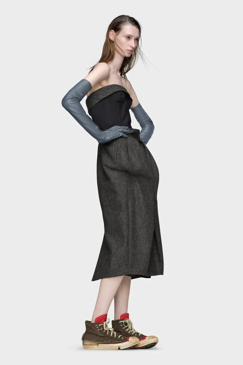 Wool Bustier Dress