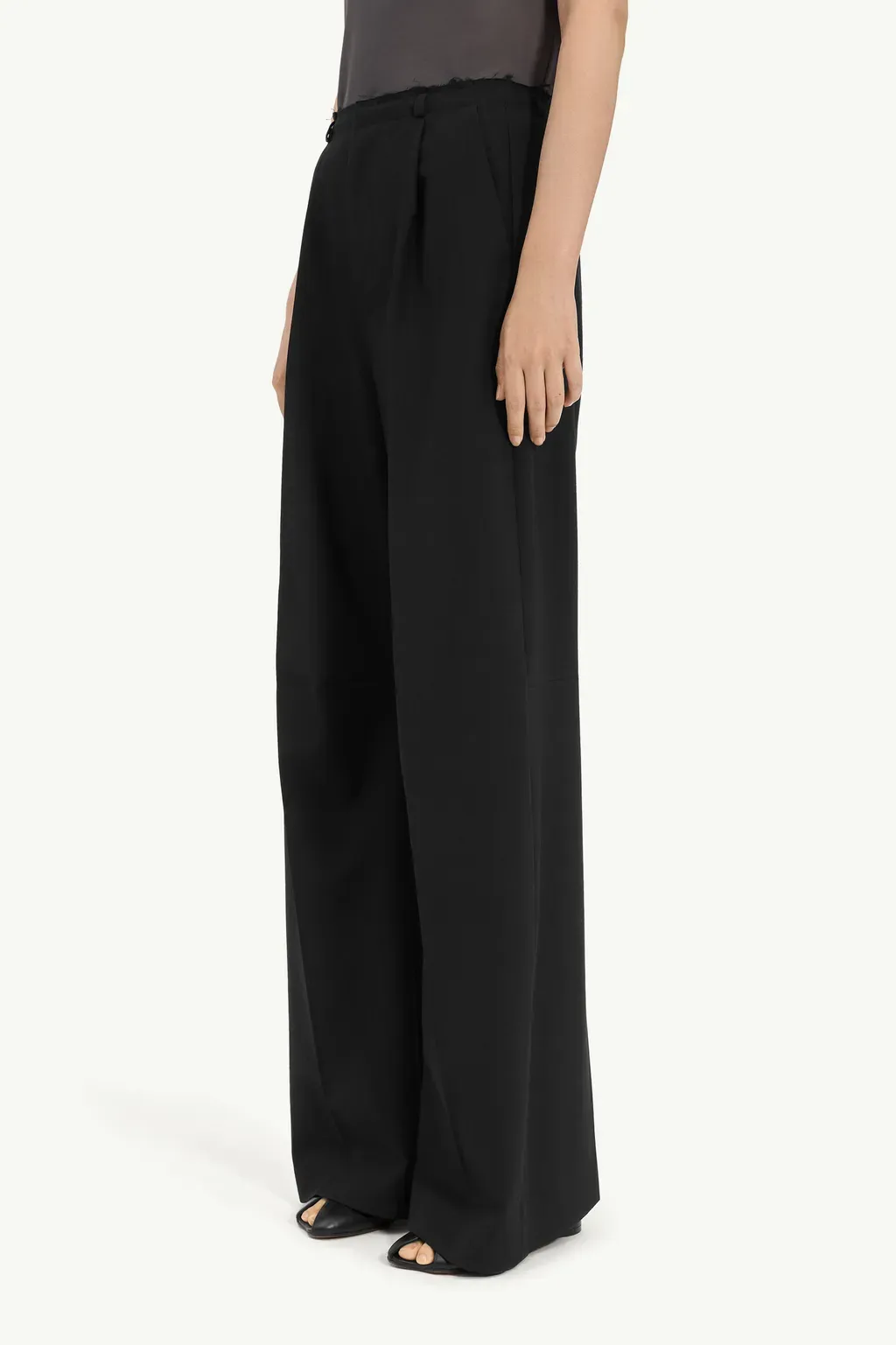 Wool Wide-Leg Trousers