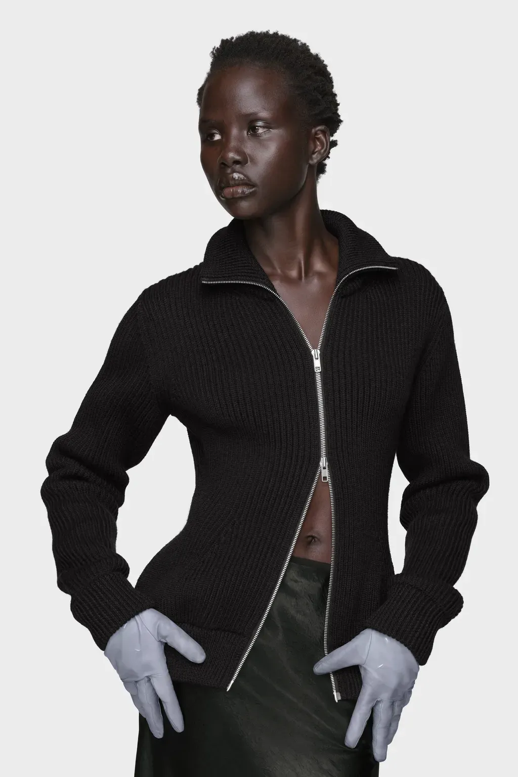 Wool Zipped Cardigan