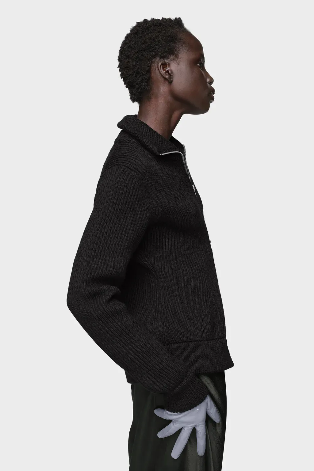 Wool Zipped Cardigan