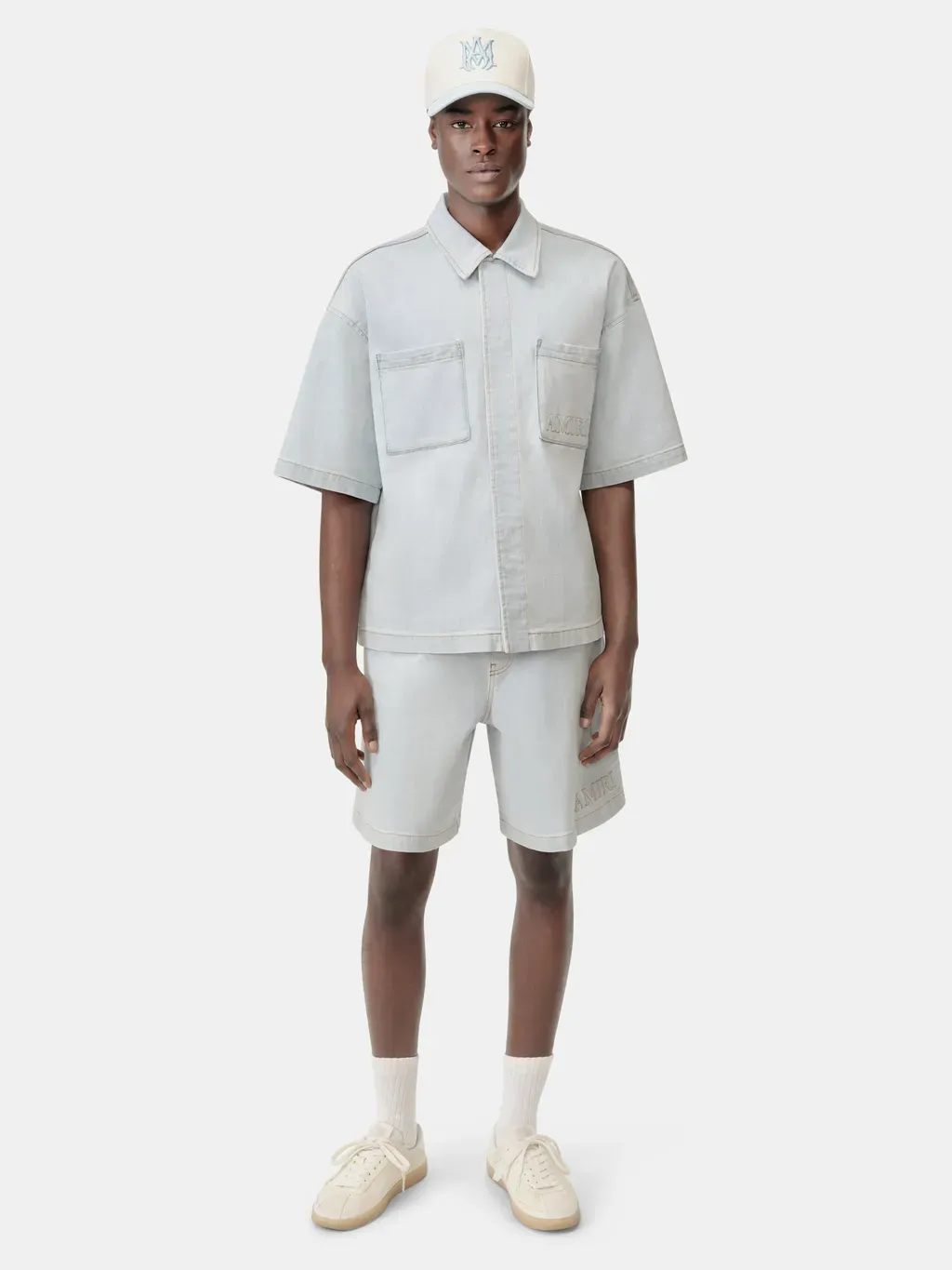 Amiri 3D 5 Pocket Short - Light Indigo
