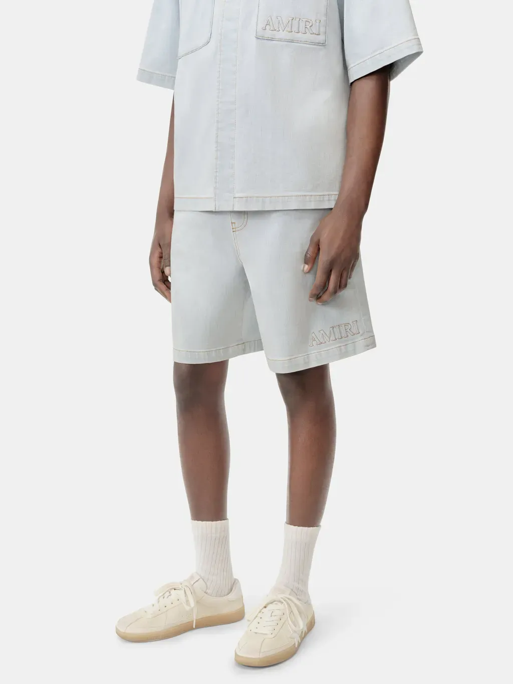 Amiri 3D 5 Pocket Short - Light Indigo