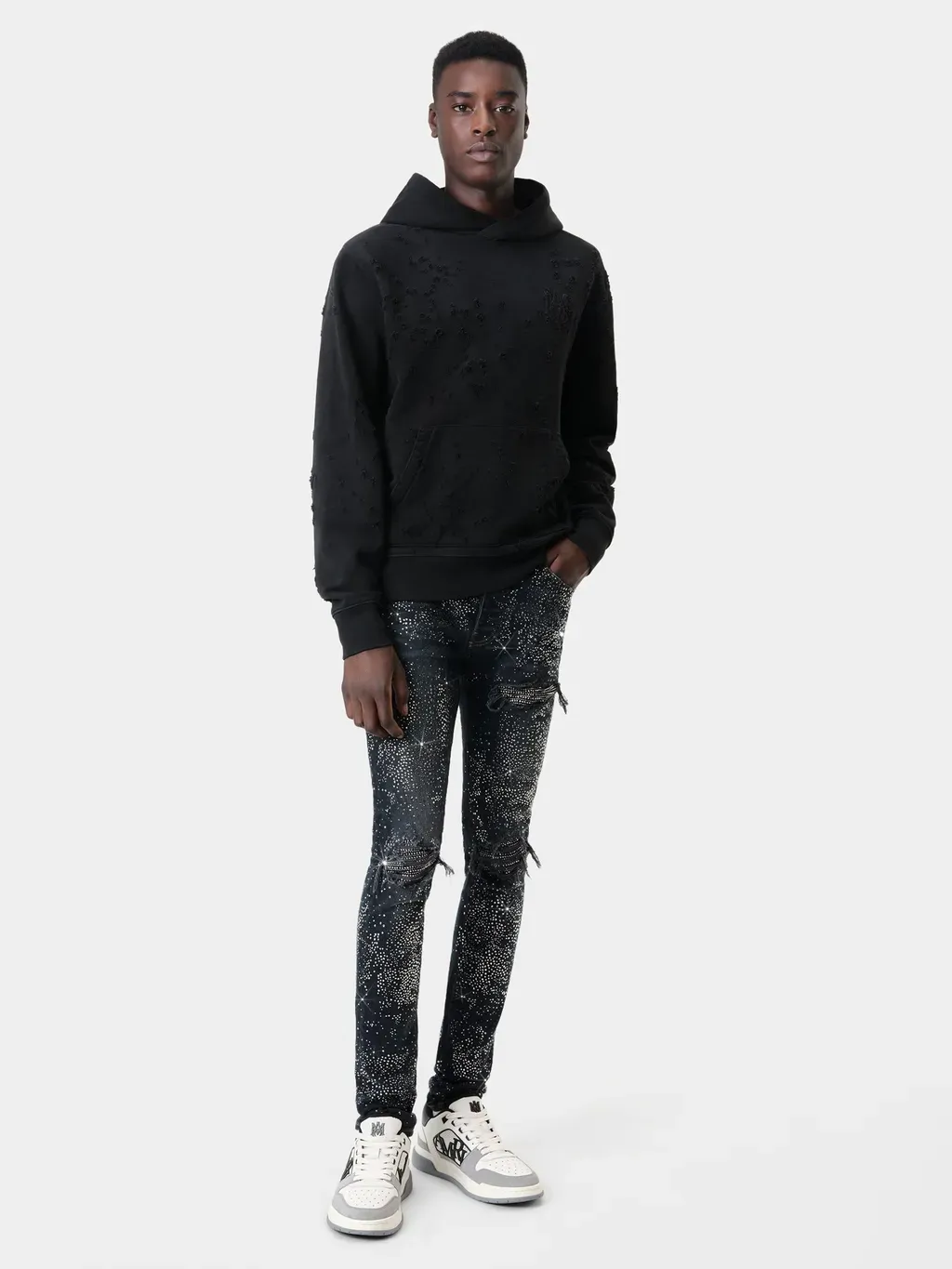 All Over Crystal Mx1 Jean - Midnight Indigo