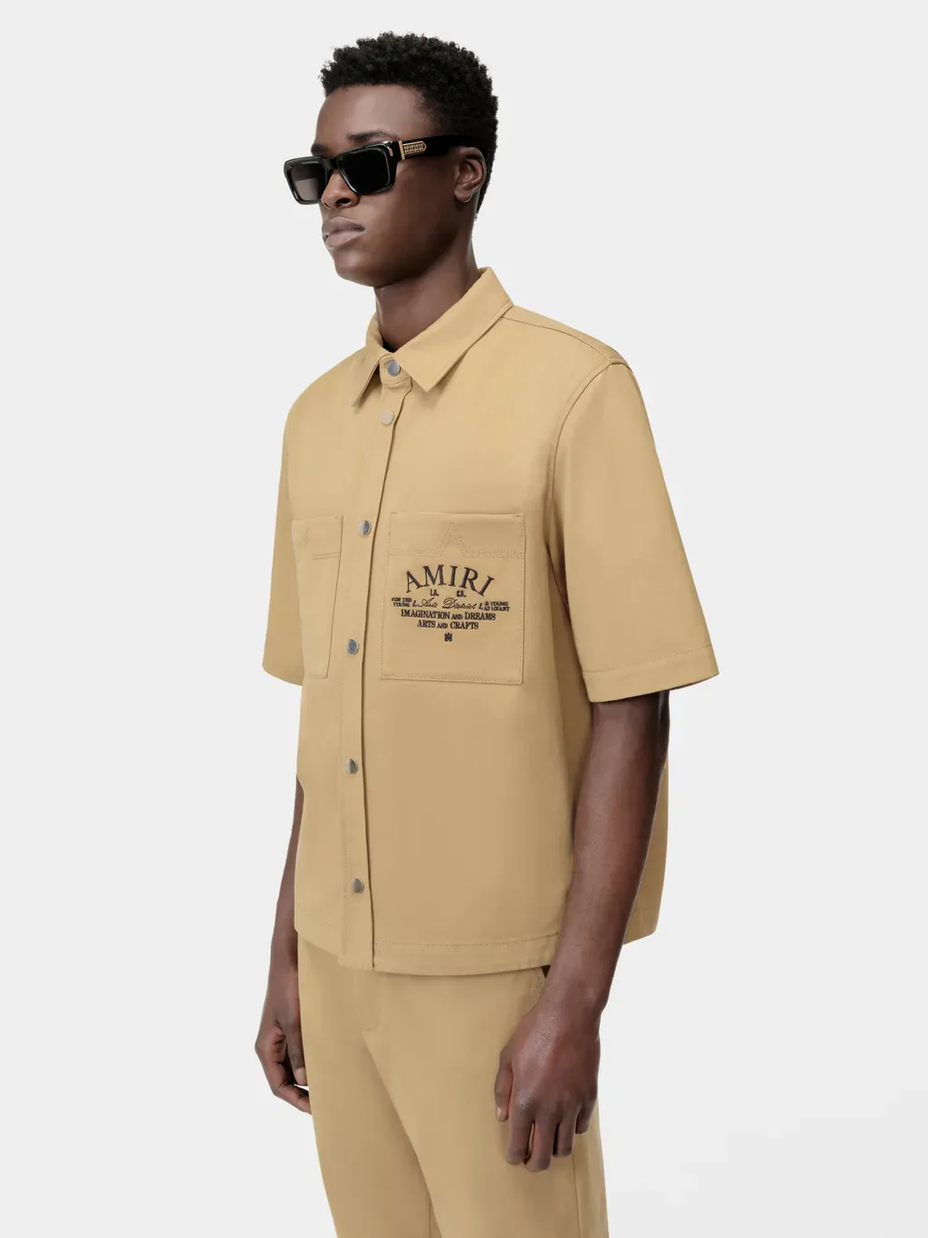 Amiri Arts District Camp Shirt - Sepia Tint