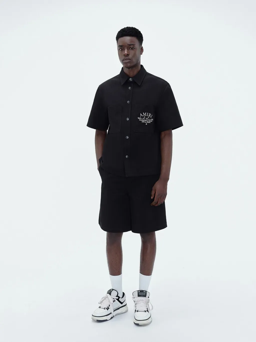 Amiri Arts District Camp Shirt - Black