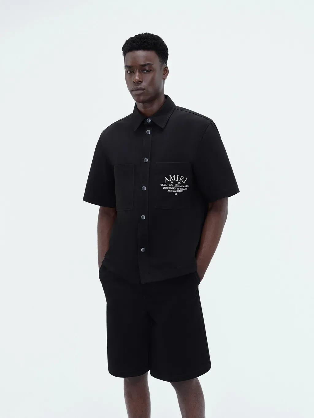 Amiri Arts District Camp Shirt - Black