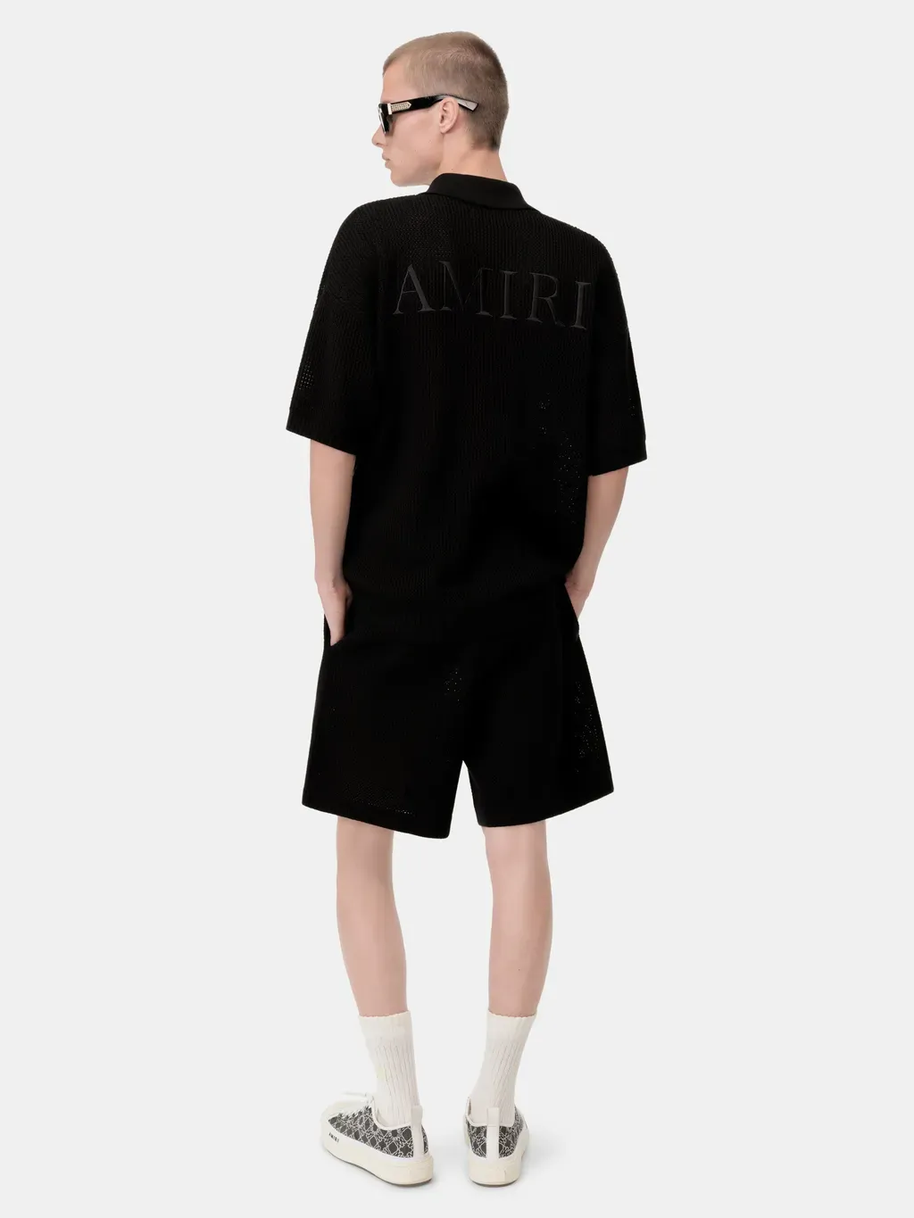 Amiri Crochet Mesh Short - Black