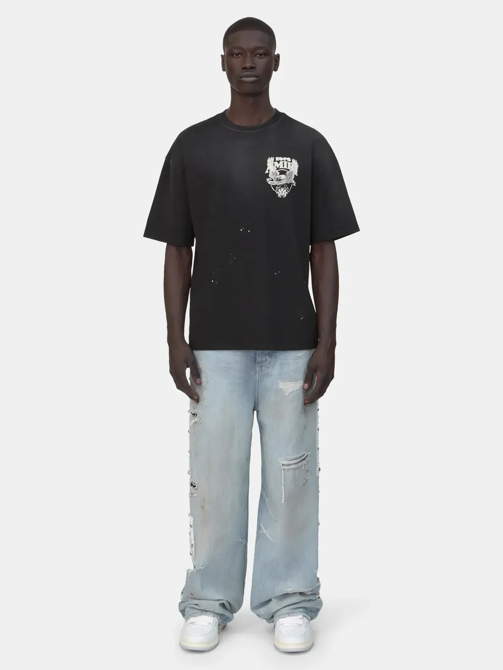 Amiri Eagle Oversized Tee - Black