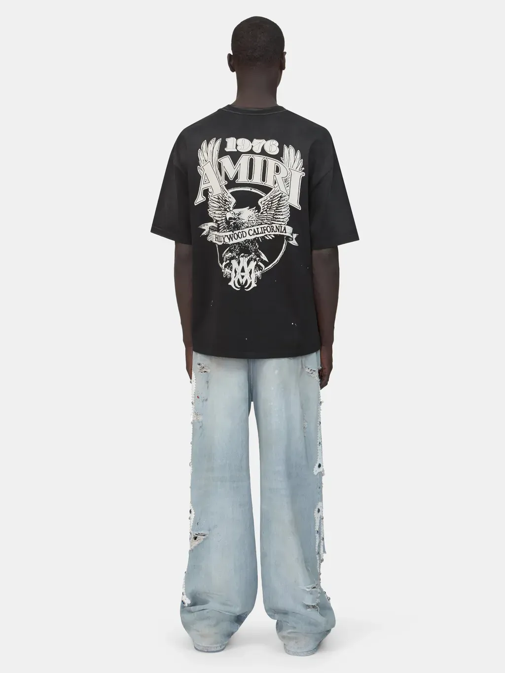 Amiri Eagle Oversized Tee - Black