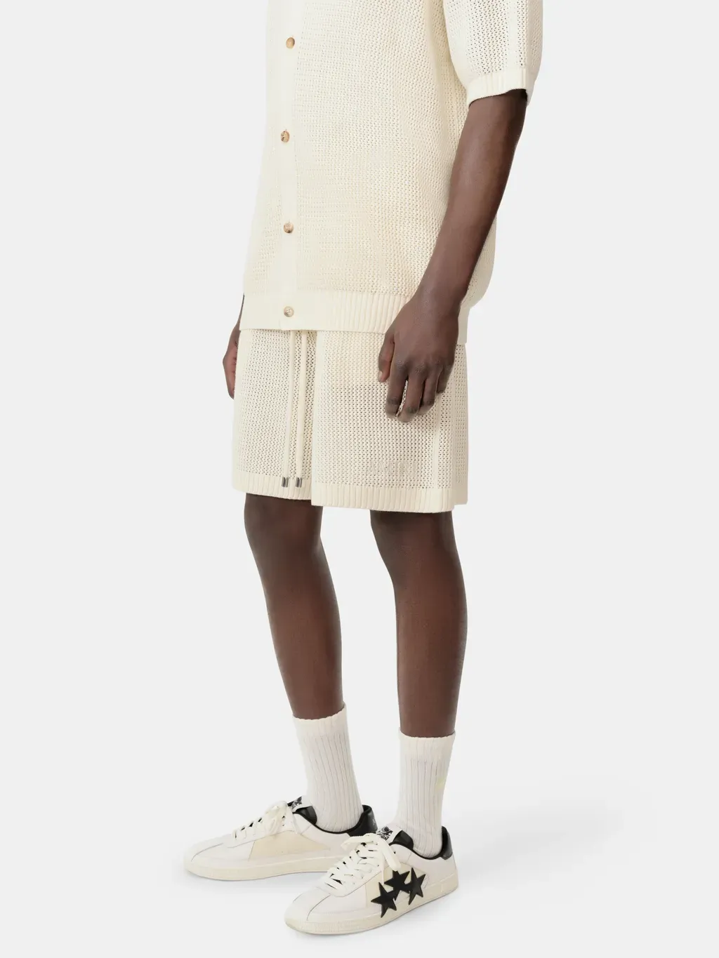 Amiri Crochet Mesh Short - Ivory