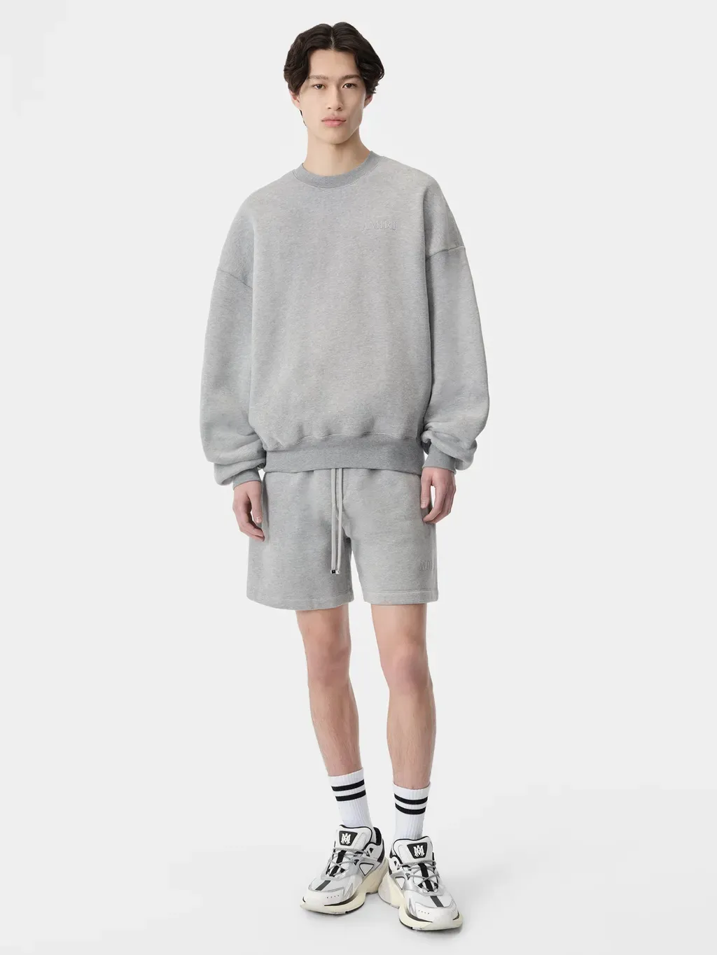 Amiri Embroidered Short - Grey