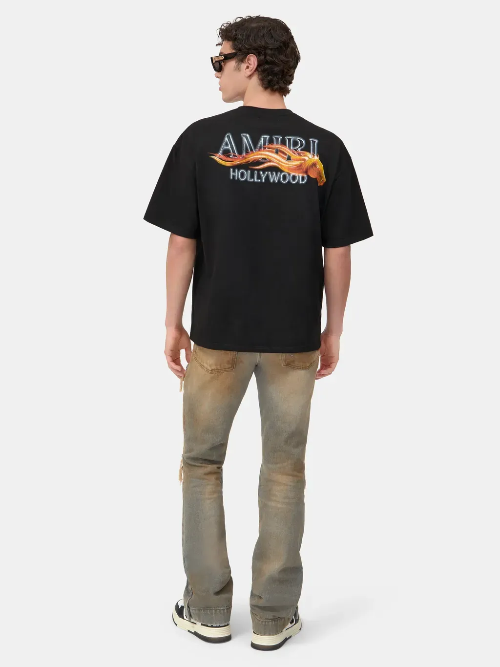 Amiri Hollywood Horse Oversized Tee - Black