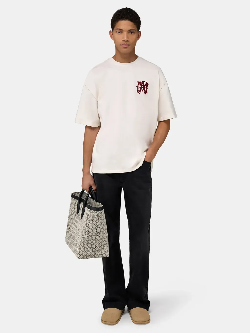 Amiri Hollywood Oversized Tee - Ivory