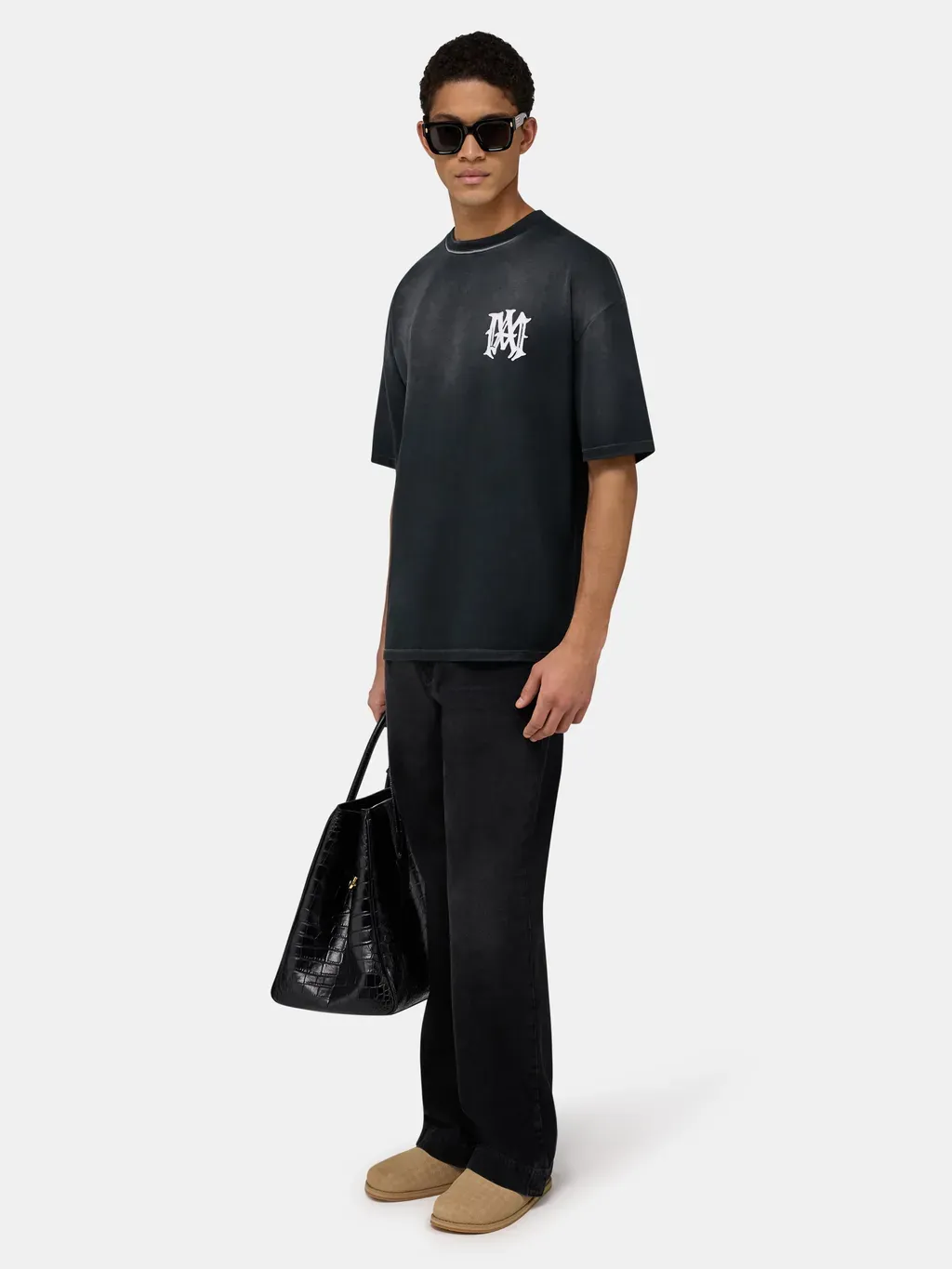 Amiri Hollywood Oversized Tee - Black