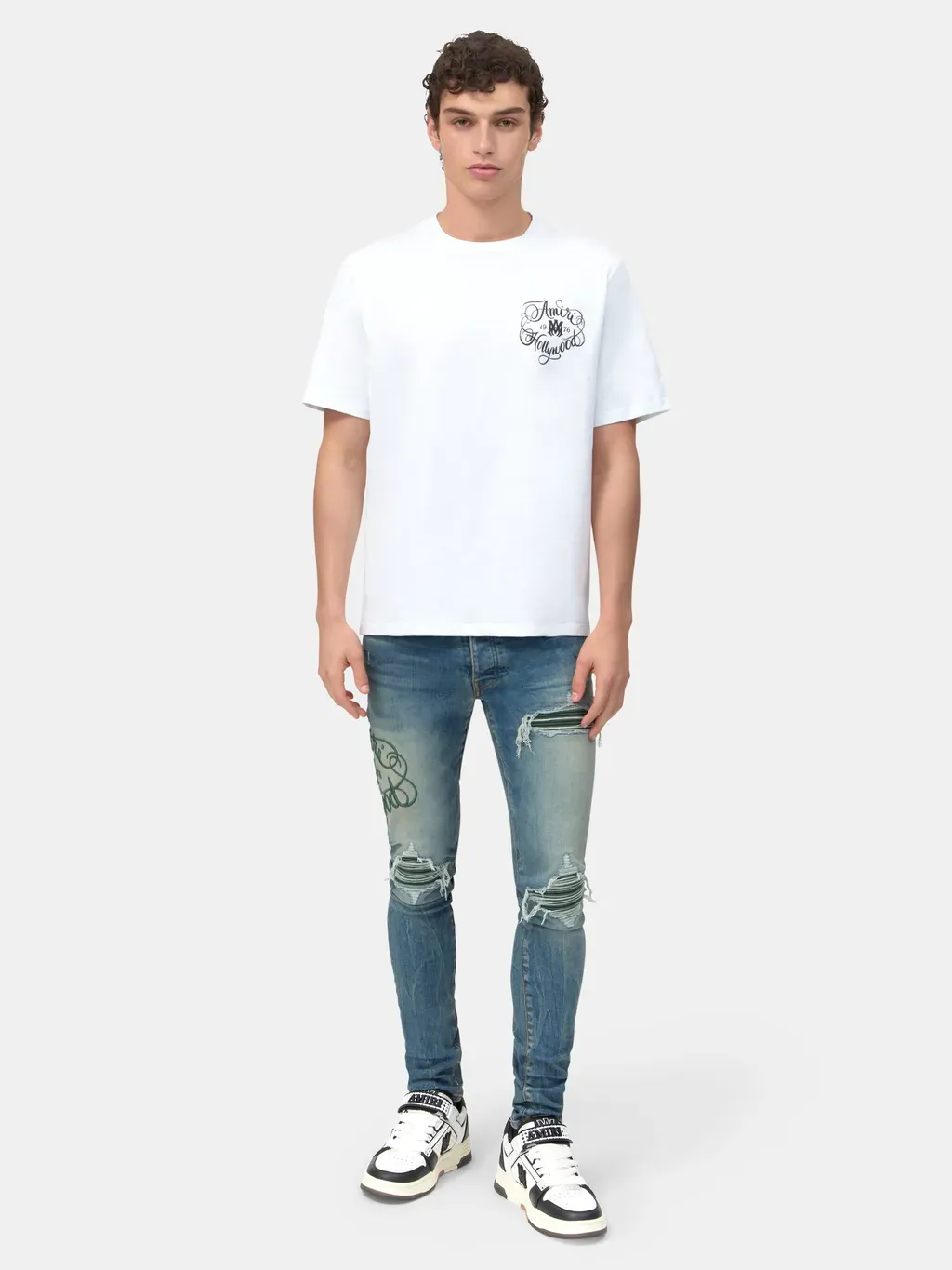 Amiri Hollywood Tee - White