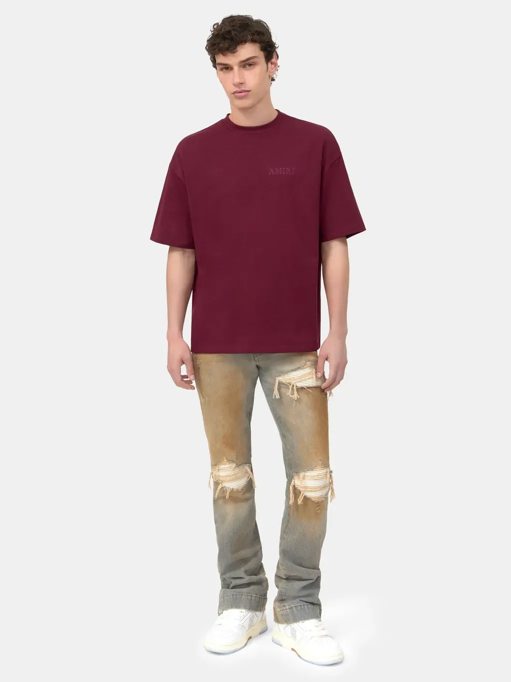 Amiri Oversized Tee - Aged Port