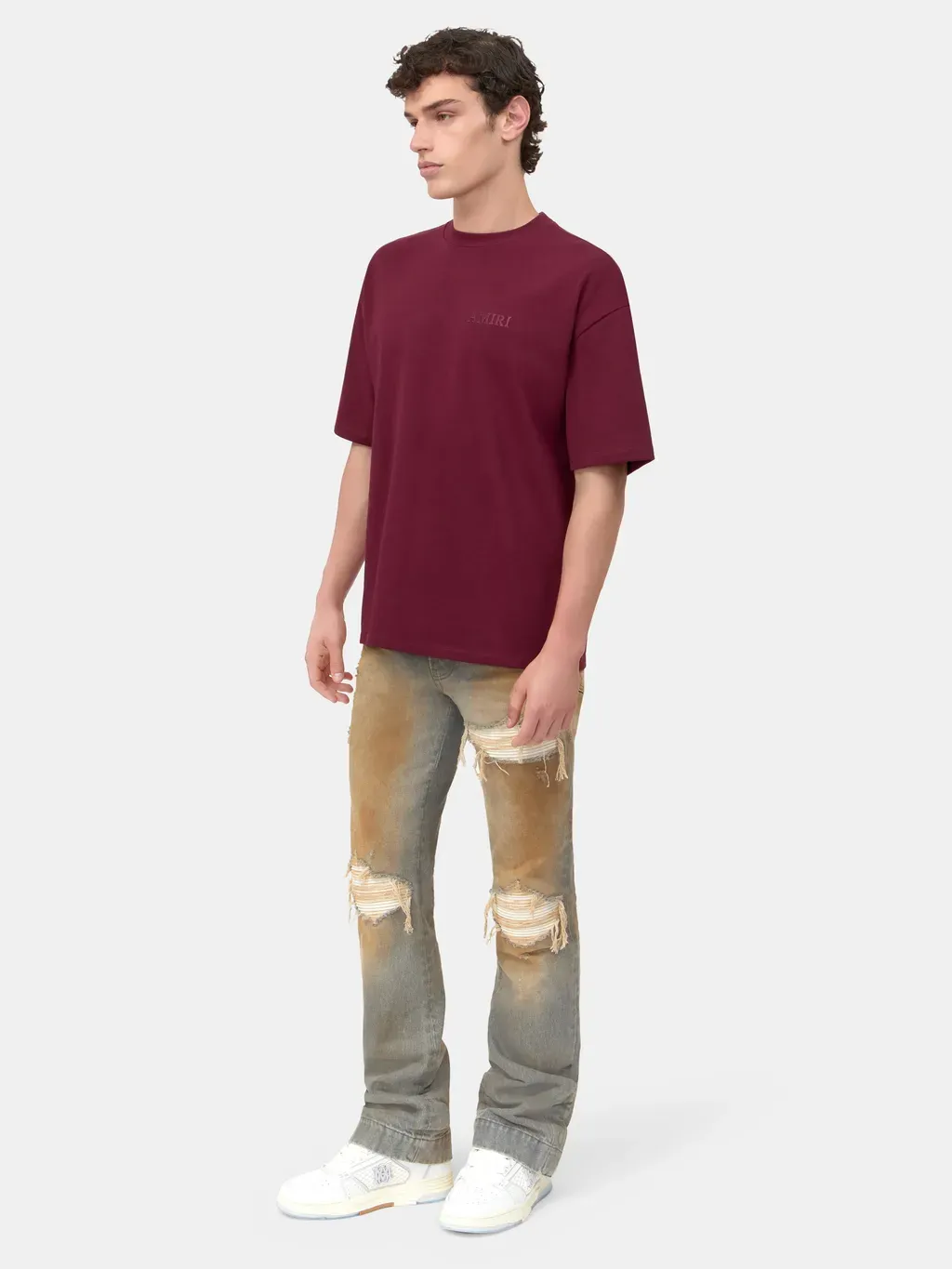 Amiri Oversized Tee - Aged Port