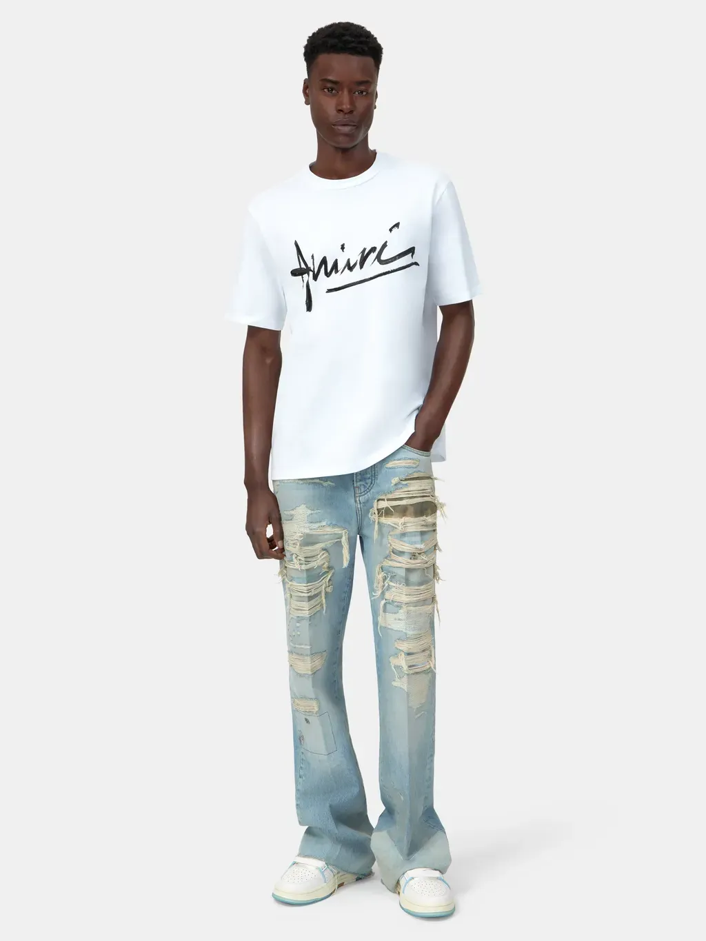 Amiri Script Tee - White