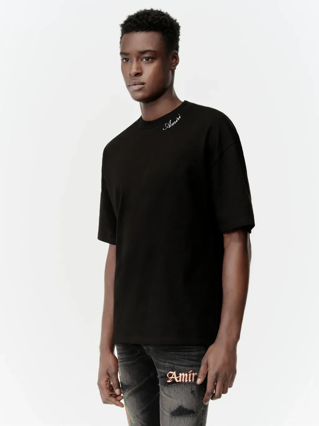 Amiri Script Skater Tee - Black