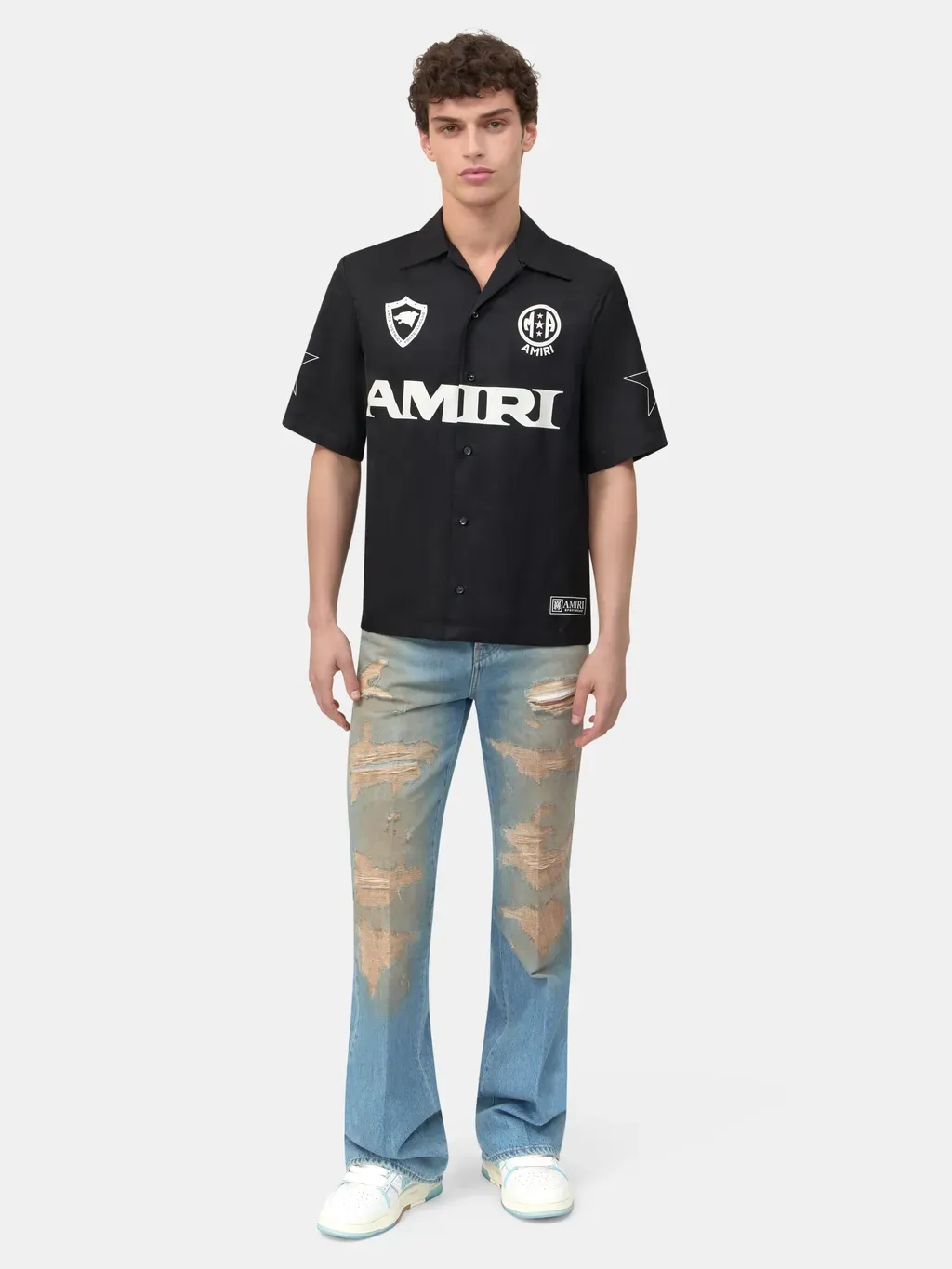 Amiri Sport Camp Shirt - Black