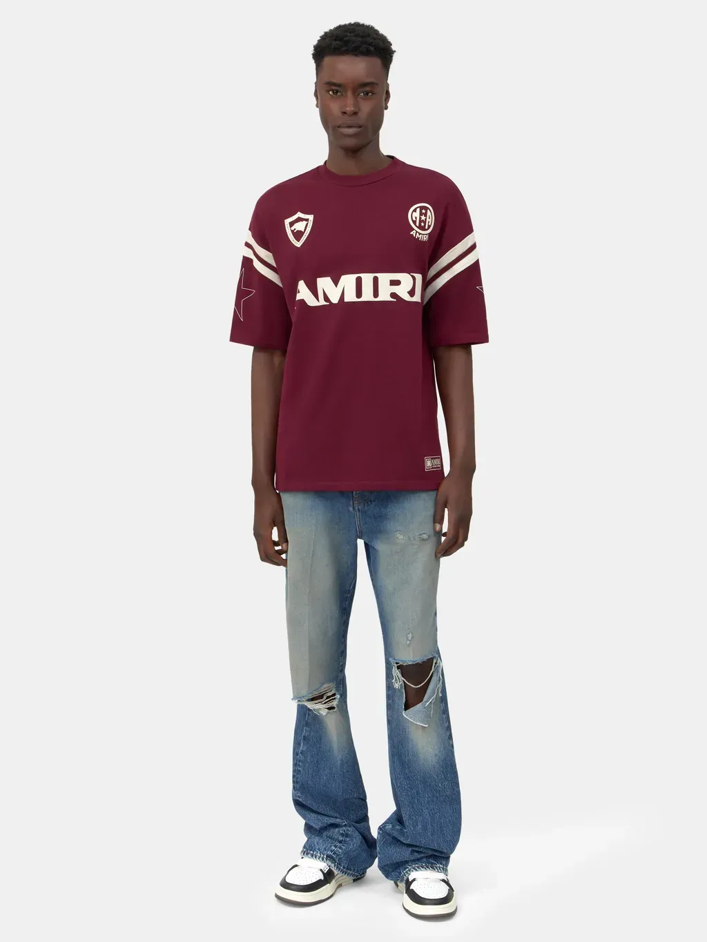 Amiri Sport Oversized Tee - Aged Port