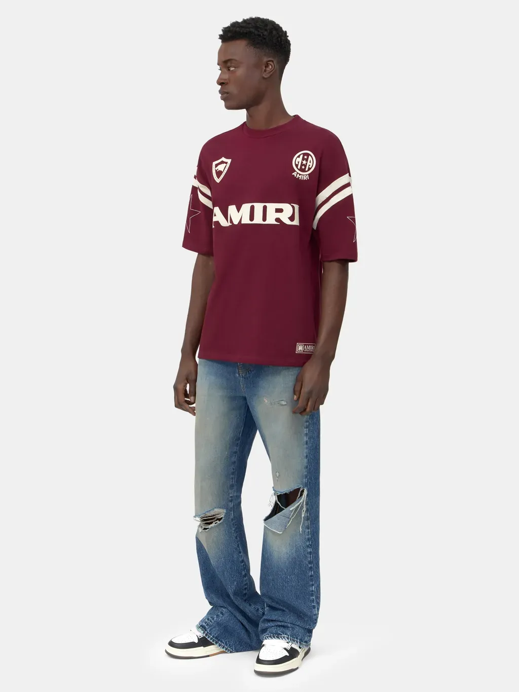 Amiri Sport Oversized Tee - Aged Port