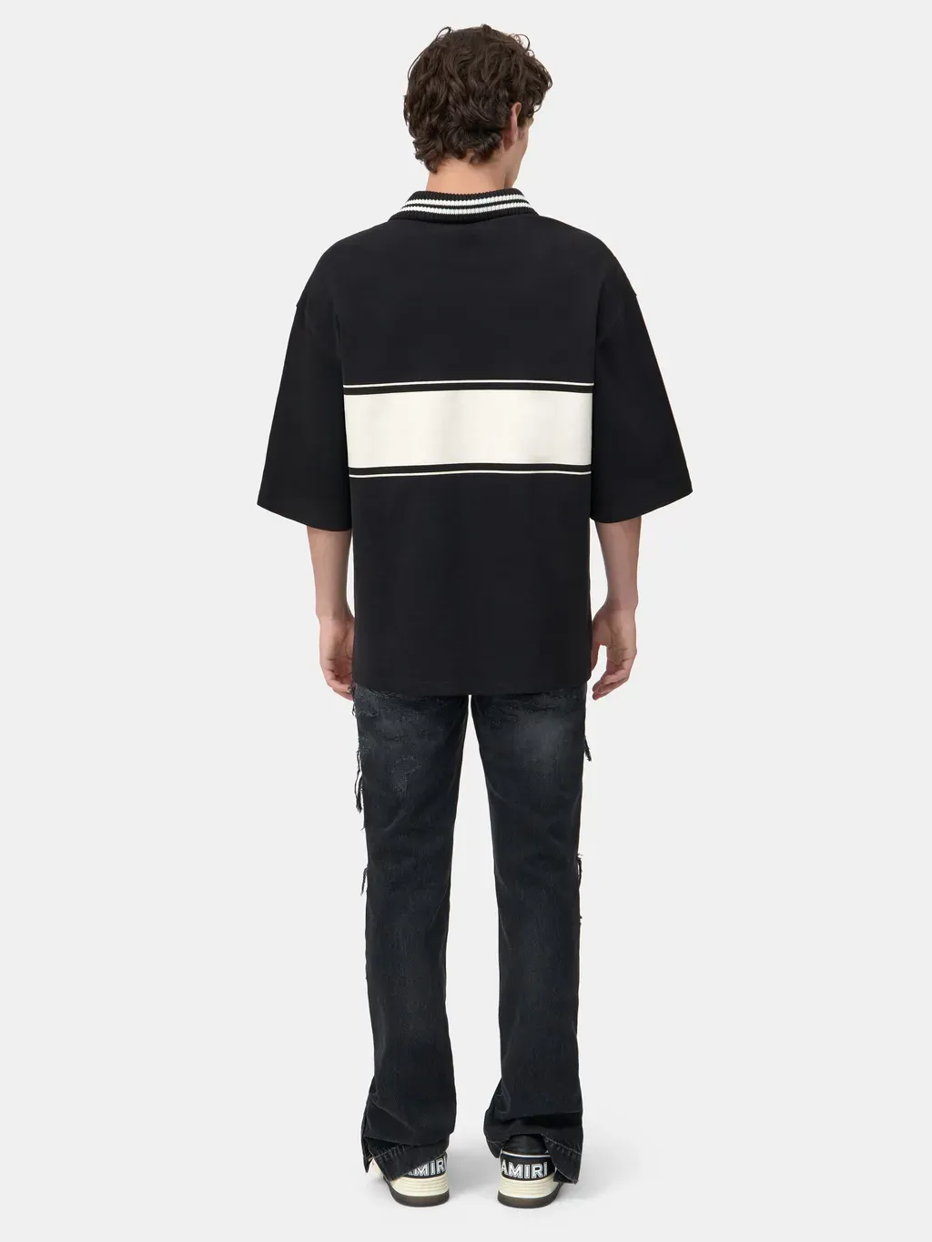 Amiri Sport Oversized Polo - Black