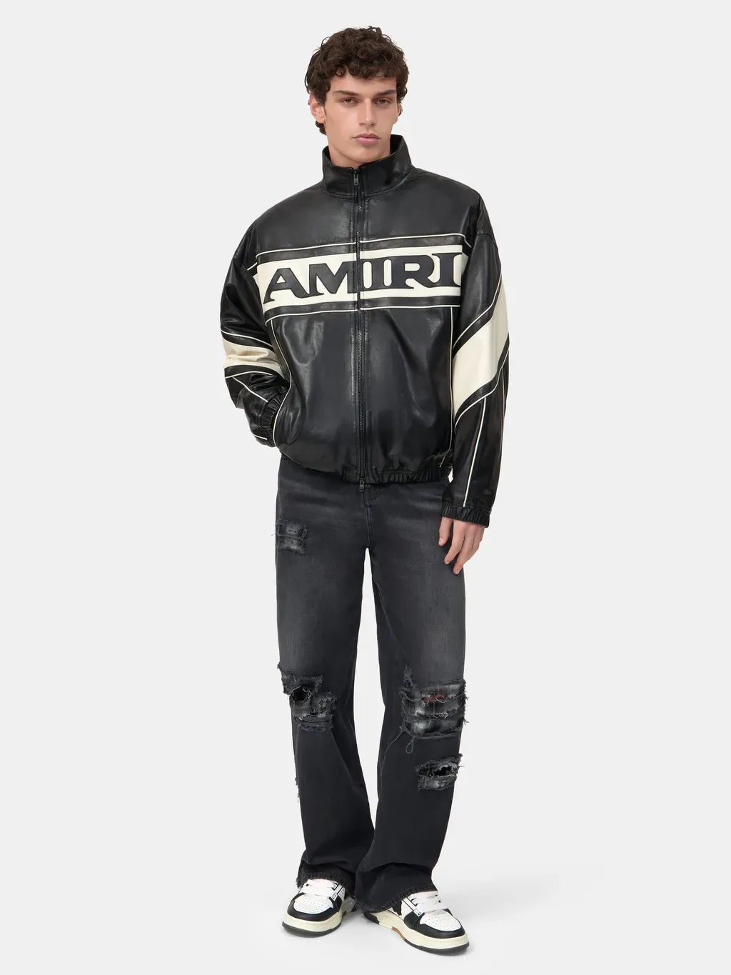Amiri Sport Leather Jacket - Black
