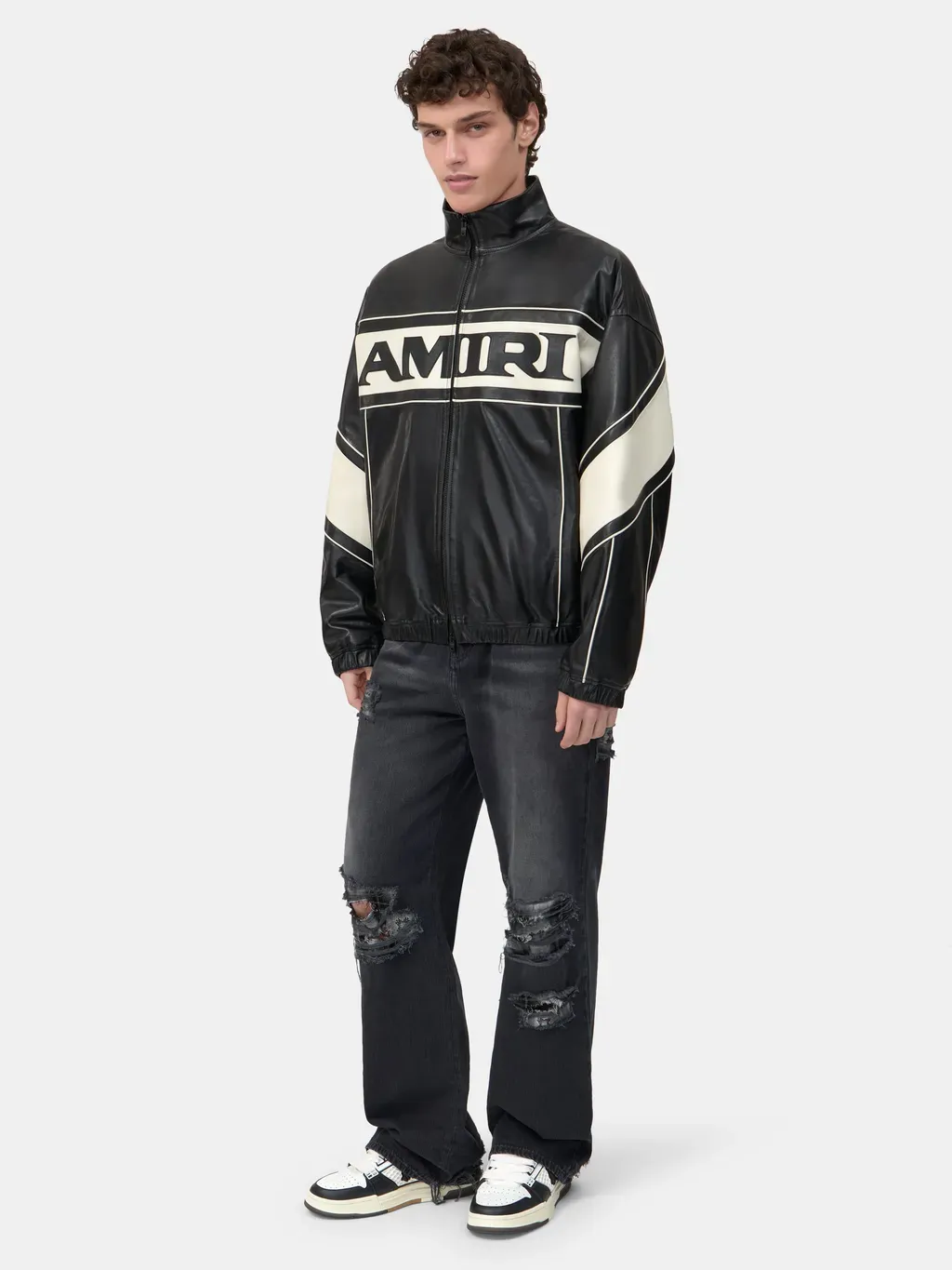 Amiri Sport Leather Jacket - Black