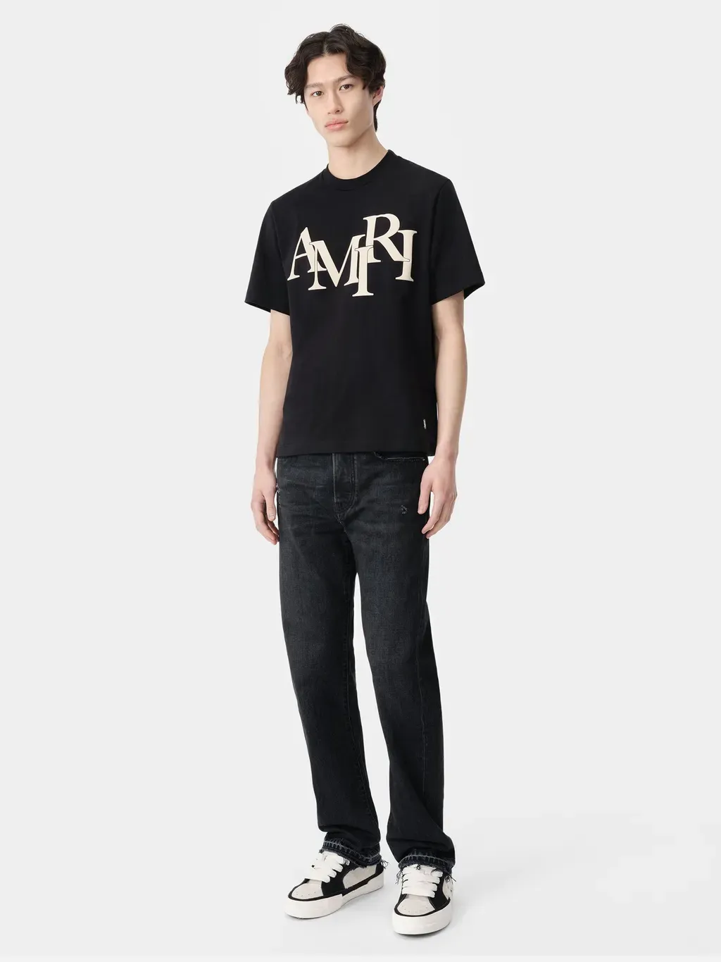 Amiri Staggered Tee - Black
