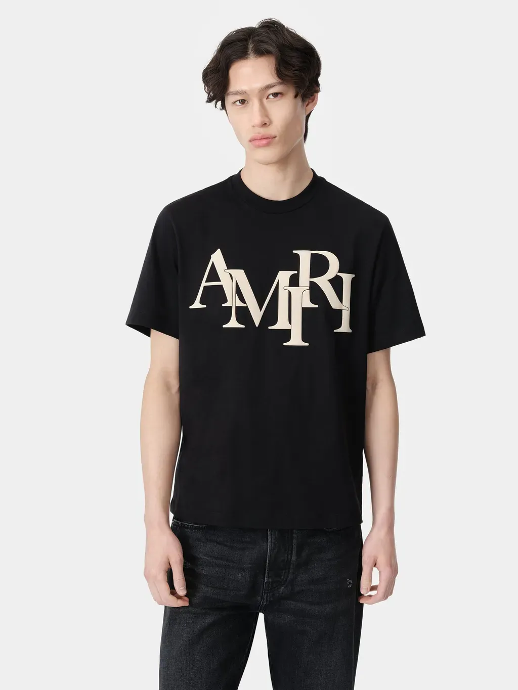 Amiri Staggered Tee - Black