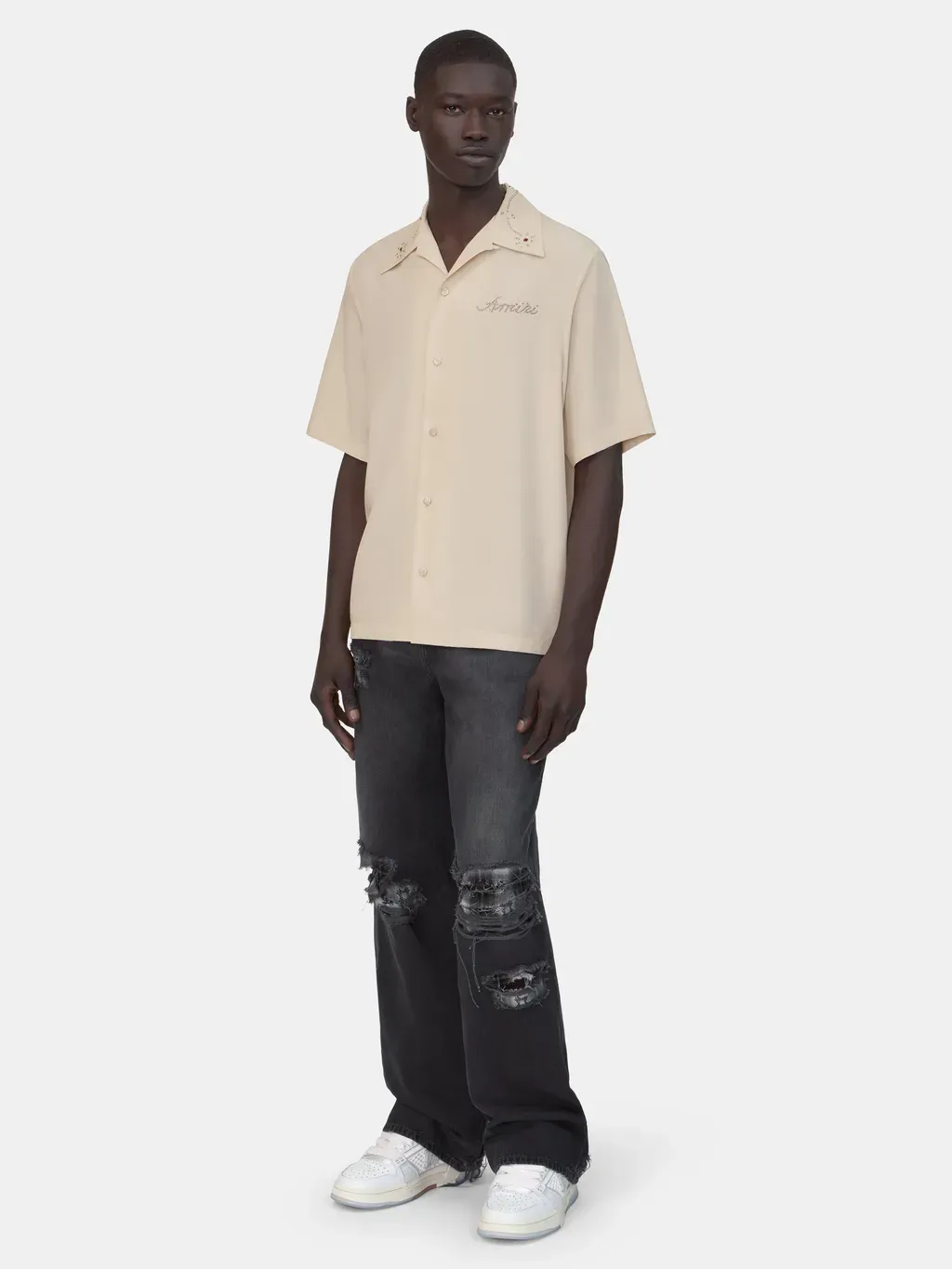 Amiri Stud Camp Shirt - Ivory