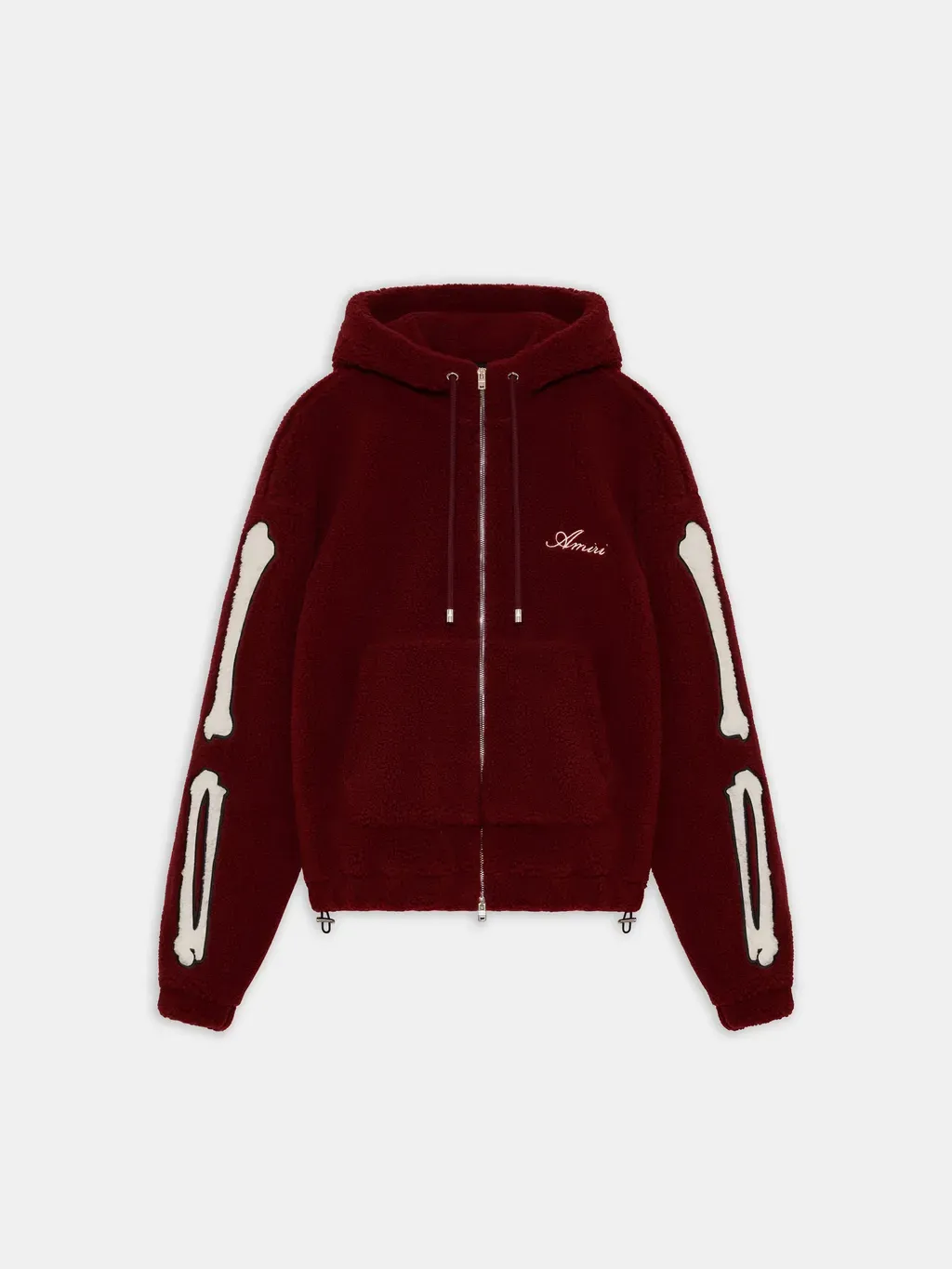 Bones Fleece Zip Hoodie - Aged Port
