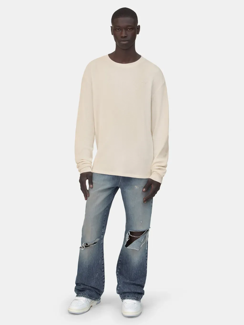 Bones Long Sleeve Tee - Ivory