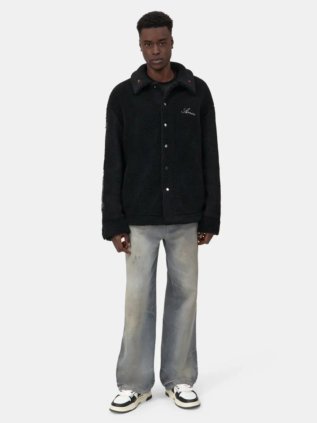 Bones Studded Overshirt - Black
