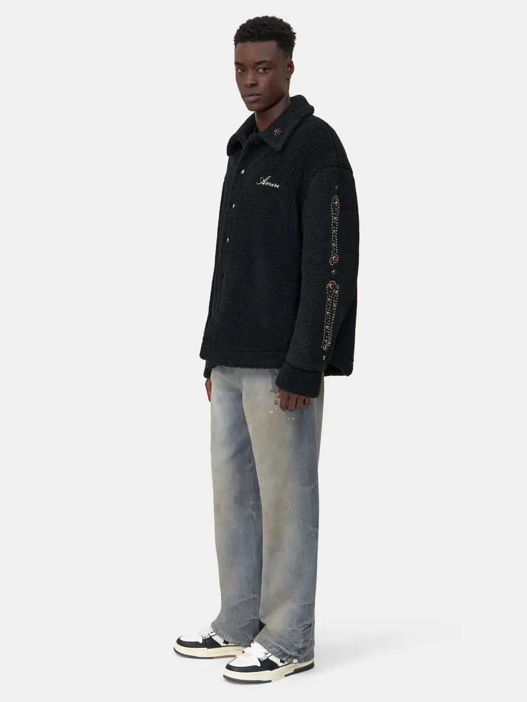 Bones Studded Overshirt - Black