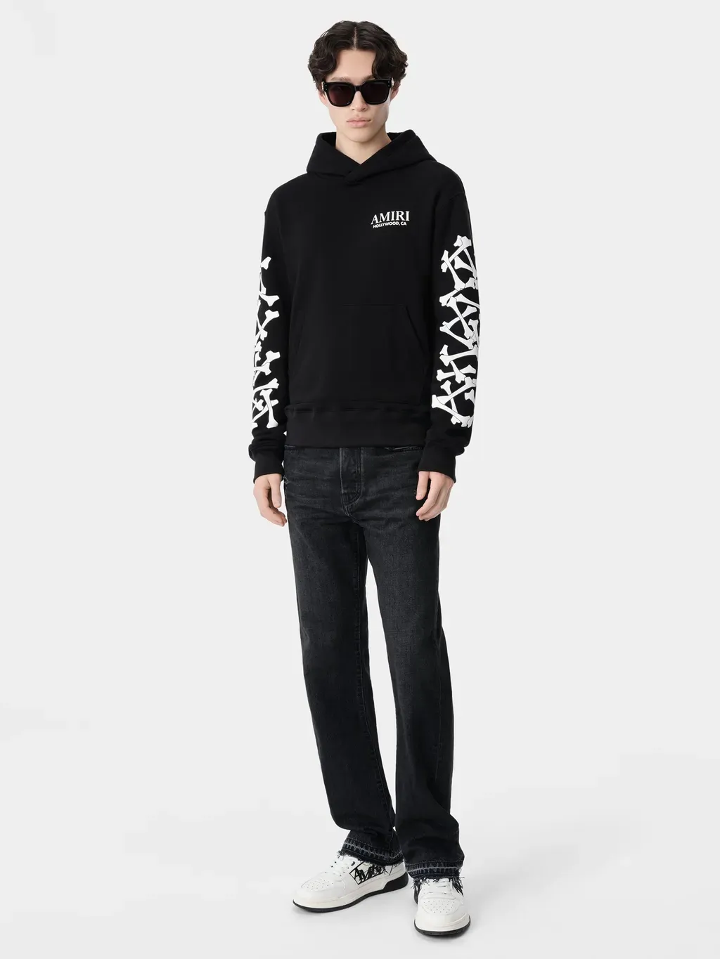 Bones Stacked Hoodie - Black
