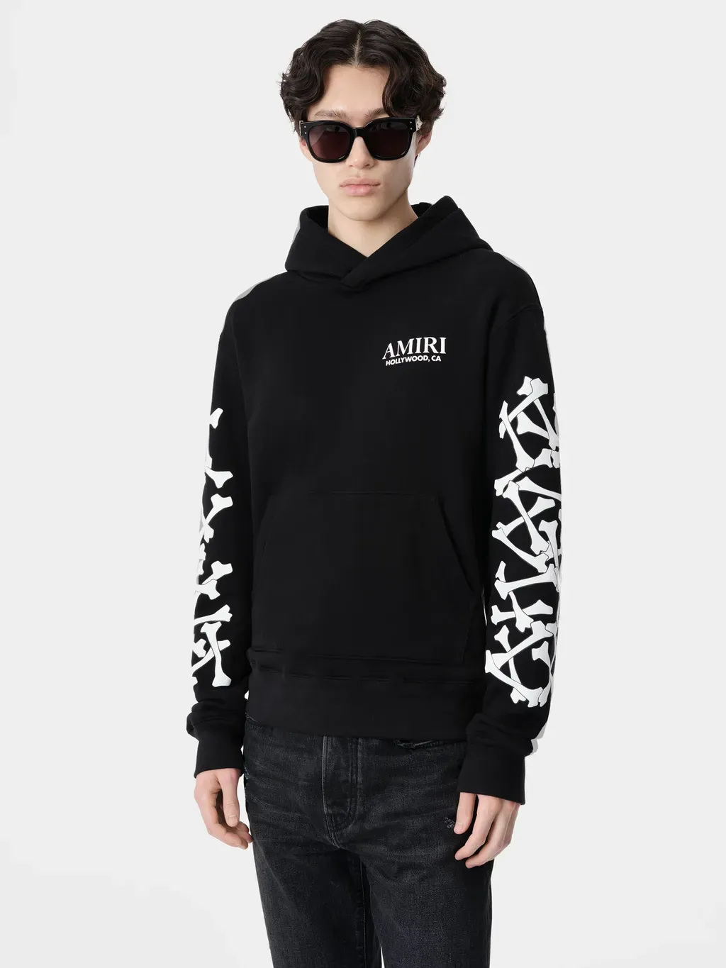Bones Stacked Hoodie - Black